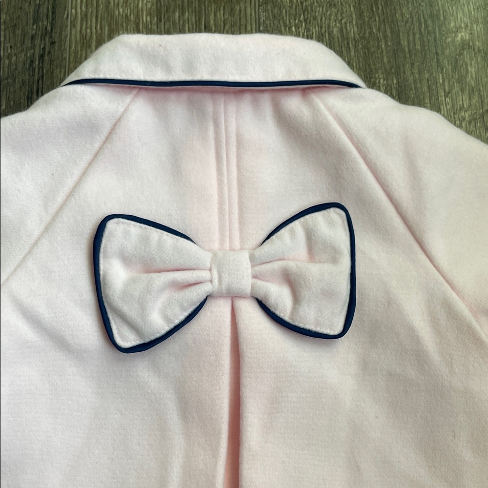 Little Me Light Pink Pea Coat with Navy Trim Size‎ 2t - Picture 6 of 6